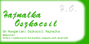 hajnalka oszkocsil business card